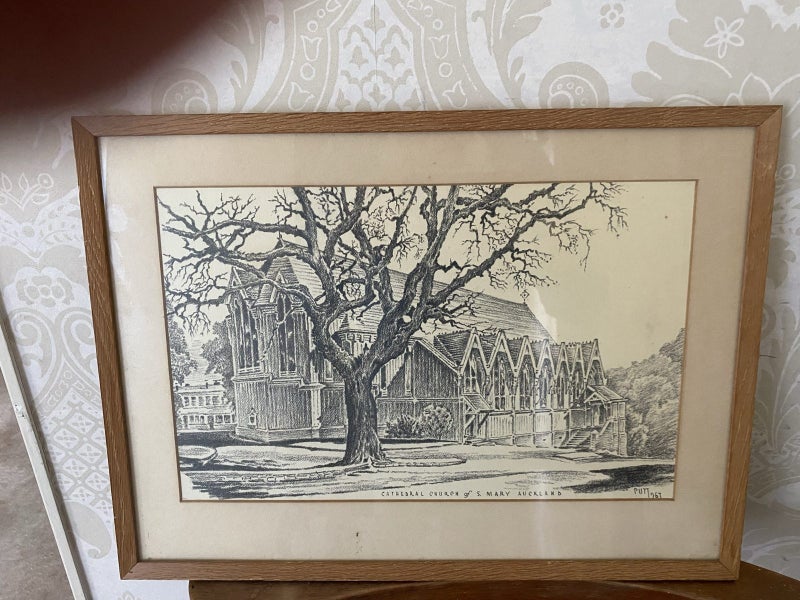 Sketch in pencil of St Mary’s Cathedral by Charles Putt 1967 Carousel 1