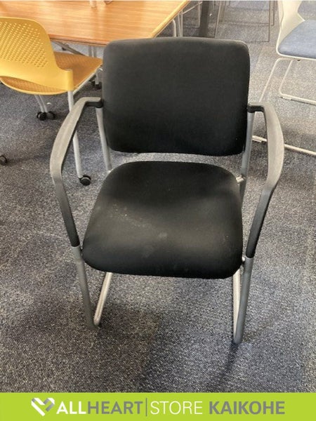 Black Fabric Chair with Arms Carousel 1