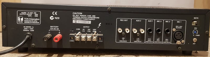 TOA PA AMPLIFIER A-1031 Carousel 2