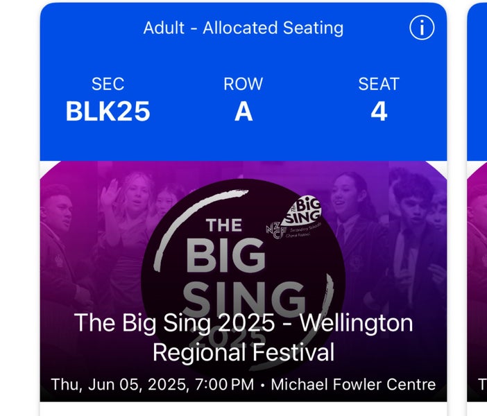 Big sing tickets for Thursday 5/6/25 Carousel 2