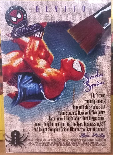 1996 SPIDER-MAN PREMIUM - CANVAS CHASE CARD X4 CARD LOT - !KINGS BIRTHDAY SALE! Carousel 8