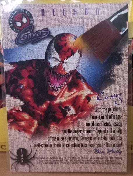 1996 SPIDER-MAN PREMIUM - CANVAS CHASE CARD X4 CARD LOT - !KINGS BIRTHDAY SALE! Carousel 2