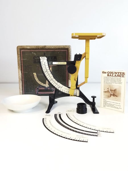 Vintage Counter Balance Scale Set with Box - $1 No Reserve Auction Carousel 1