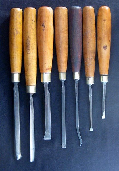 7 antique W. Marples & Sons chisels and gouges - early 1900's Carousel 1