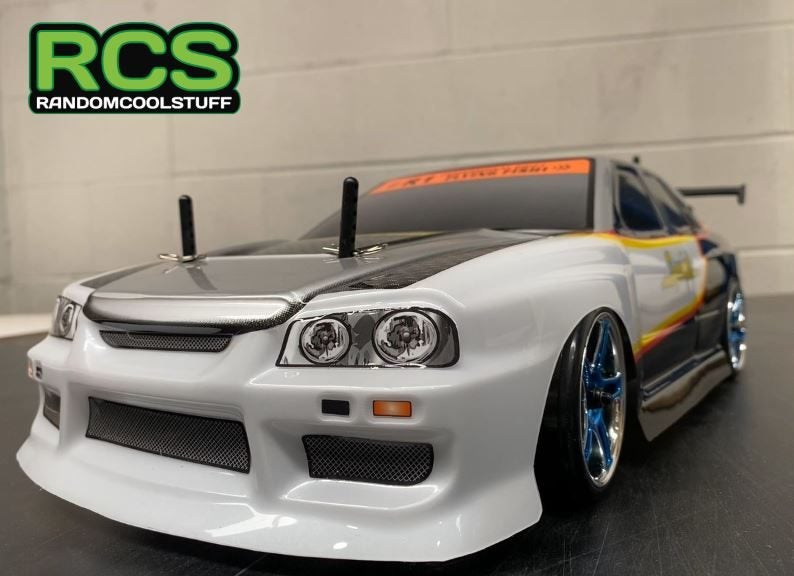 RC Drift Car - Nissan GTR Skyline BLACK/WHITE Body.HSP 1/10 7.4v Lipo Battery62863857323266119