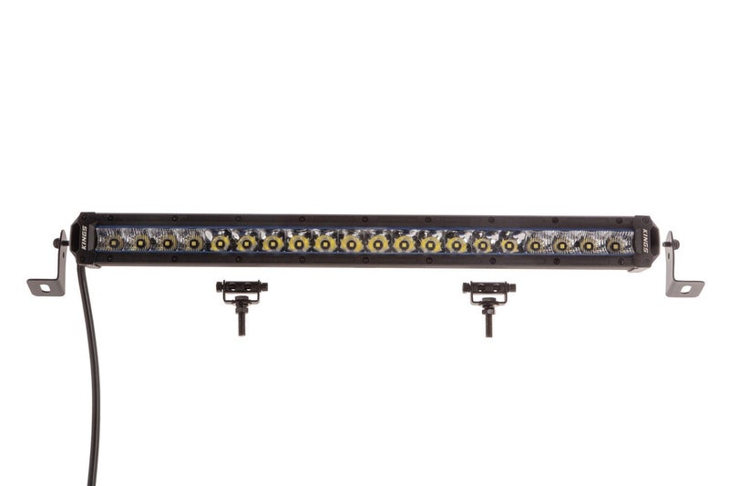 Kings 7" Lethal driving lights+ 40" Single Row Light Bar + 2x Wiring Harness Kit Carousel 11