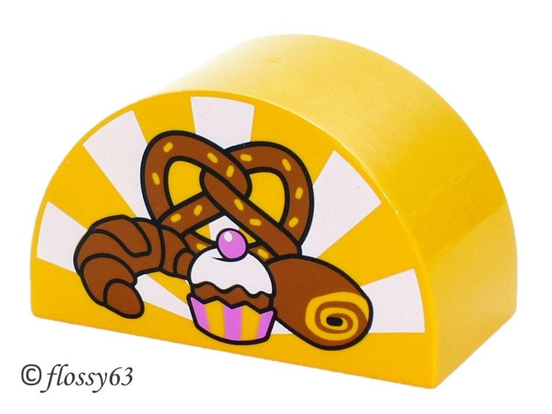 ®™DUPLO - Brick Curved Cupcake, Pretzel, Croissant & Roll Patt~Retired Jun 2019~ Carousel 1