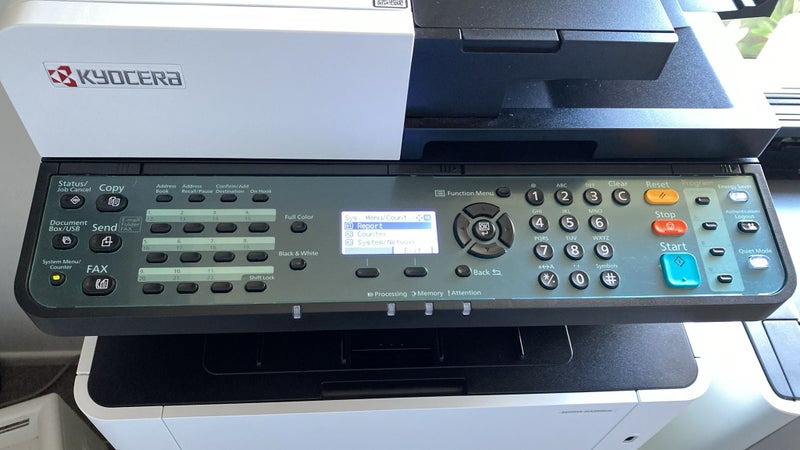 Kyocera ECOSYS MA2100cfx Colour MFP + 2× Spare Black Toner Carousel 2