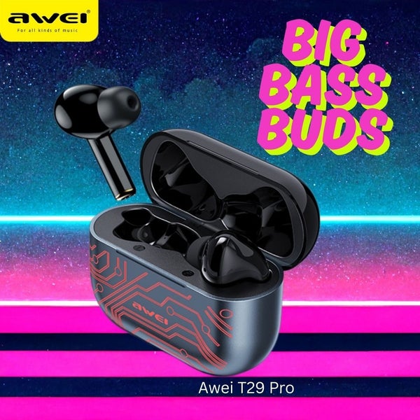 'Bass-Boost' Earbuds: Huge Sound | Titanium Alloy Drivers - Awei T29 Pro63617765964802112