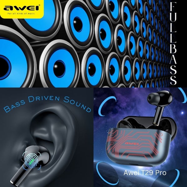'Bass-Boost' Earbuds: Huge Sound | Titanium Alloy Drivers - Awei T29 Pro Carousel 7