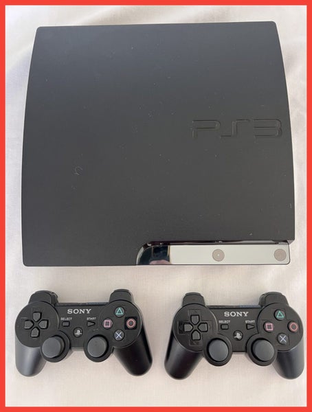 x1 320GB Playstation PS3 Slim w/ x2 Sony wireless Dualshock3 controllers Carousel 1