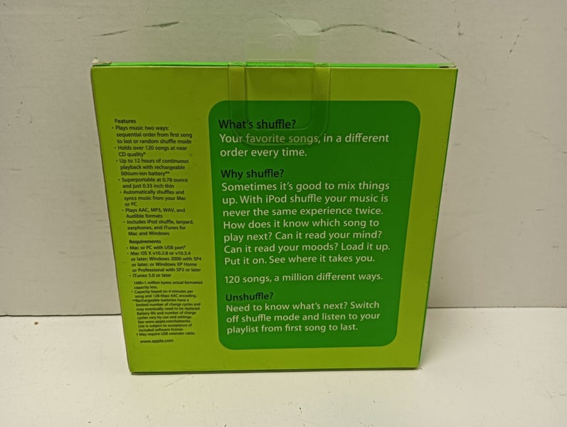 Apple iPod Shuffle 1st Gen 512MB **Sealed As New*** M9724ZPA - B13193813-1 Carousel 2