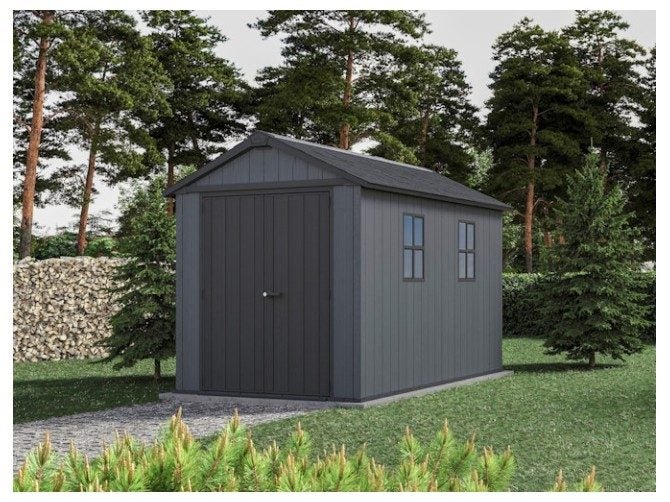 Keter Newton Plus 7.5x11 Shed 2.16m x 3.42m Grey Carousel 12