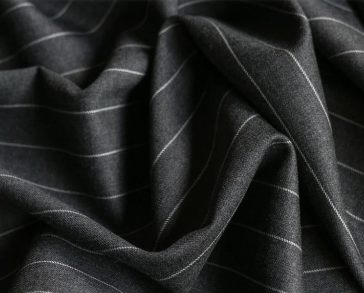 MILAN COLLECTION • CHARCOAL BOLD STRIPE PANT SUIT. Size XL/44 & 38 Carousel 1