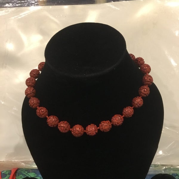 Cinnabar necklace Carousel 1