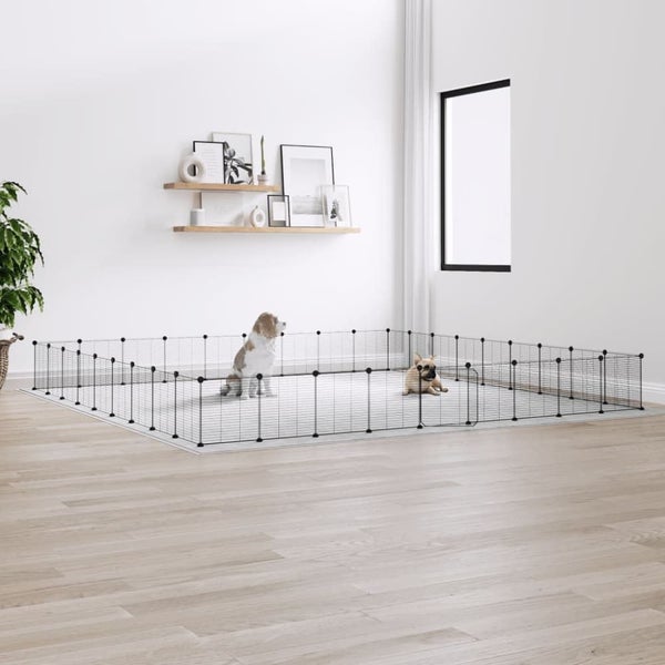 36-panel Pet Cage With Door Black 35x35 Cm Steel Tooabxi Carousel 1