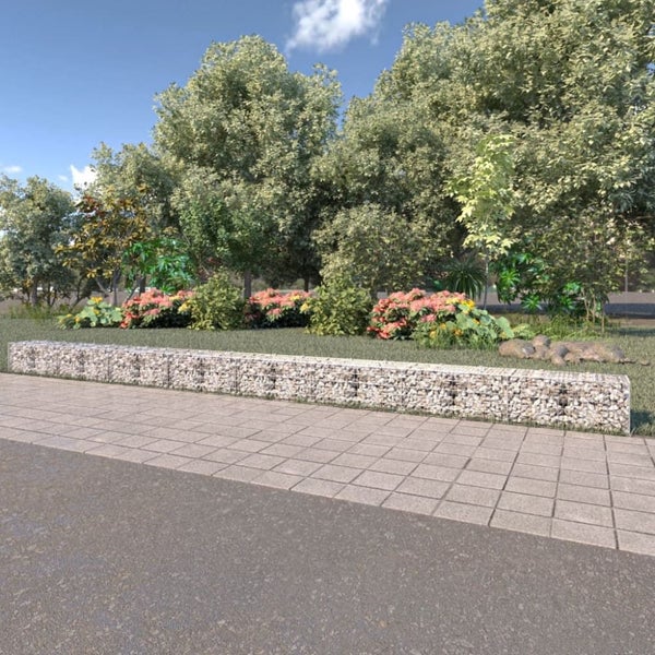 Gabion Wall with Covers Galvanised Steel 900x50x50 Cm Oatpni Carousel 1