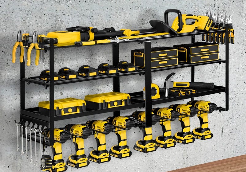 Power Tool Organiser Metal Storage Rack Shelves Carousel 2