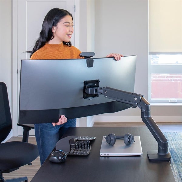 Ergotron HX Desk (Matte Black) Heavy Monitor Mount Carousel 4