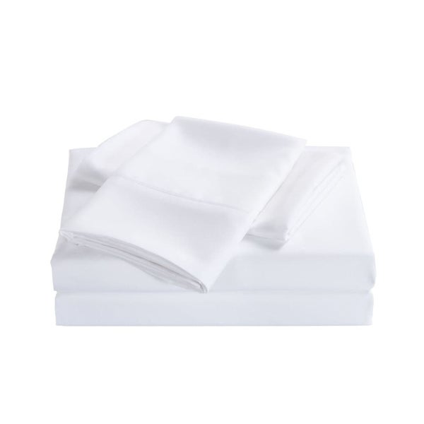 2000 Thread Count Bamboo Cooling Sheet Set Ultra Soft Bedding - Queen - White Carousel 1