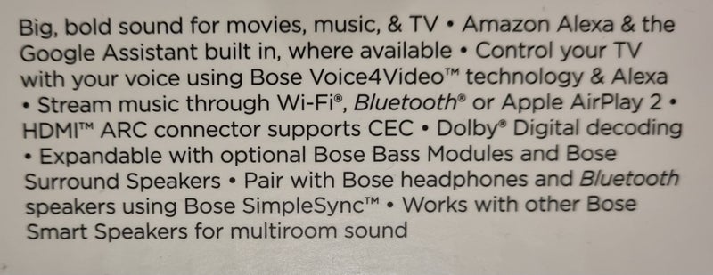 Bose Smart Soundbar 300 (New) Carousel 2