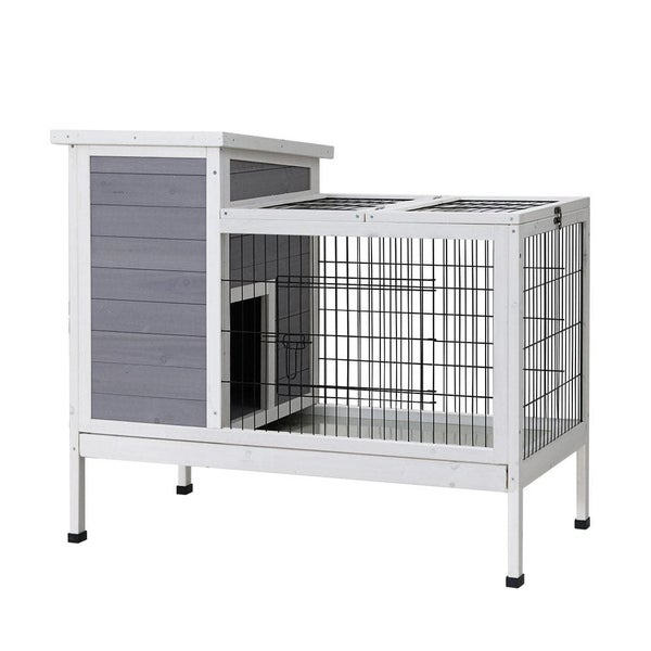 I.pet Rabbit Hutch Chicken Coop Wooden Ferret Cage Habitat House Outdoor Large Carousel 1