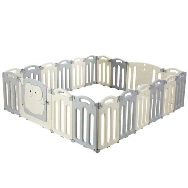Baby Playpen 20 Panels Foldable Toddler Fence Safety Play Activity Centre Carousel 1