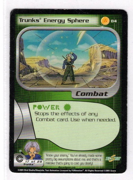 Dragonball Z - Trunk's Energy Sphere #84 - 3 star TCG card Carousel 1