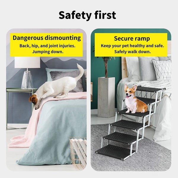 Pawz Dog Ramp Pet Stair Car SUV Travel Step Foldable Portable Lightweight Ladder Carousel 2