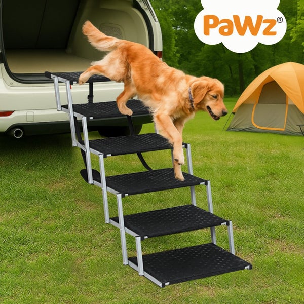 Pawz Dog Ramp Pet Stair Car SUV Travel Step Foldable Portable Lightweight Ladder Carousel 9