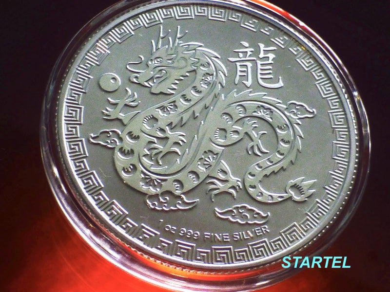 Dragon 1 Oz silver bullion coin NZ Mint Carousel 1