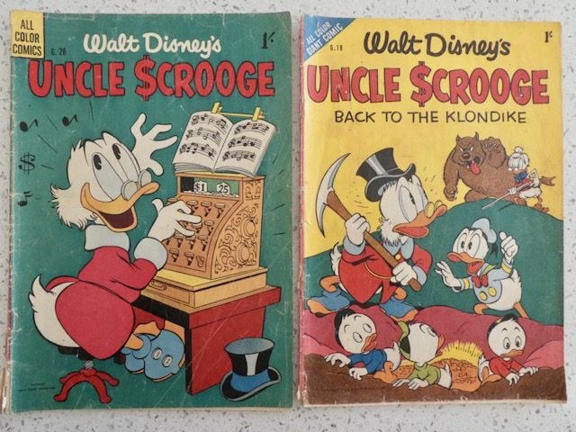 2x Uncle Scrooge G.18 G.24 - 1950s old Australian Walt Disney comic Carousel 1