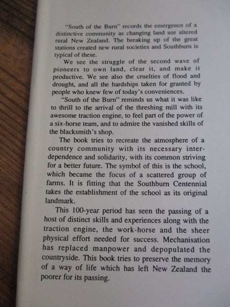 SOUTH OF THE BURN ( Pareora Area Timaru) 1882-1982 Carousel 2