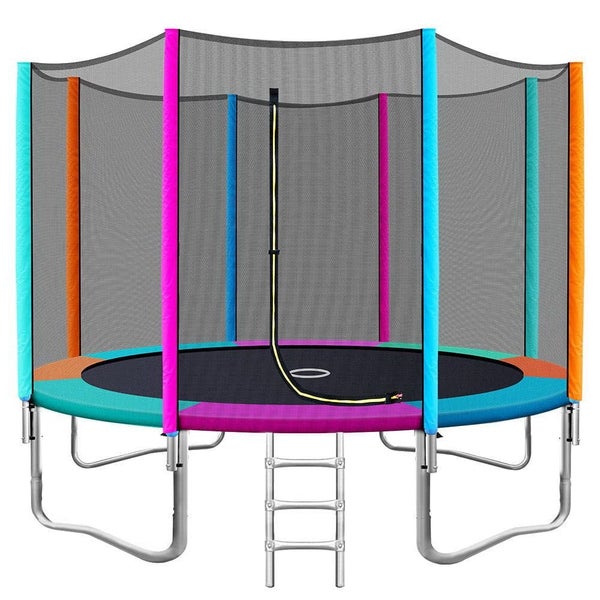 12ft Trampoline Round Trampolines Kids Safety Net Enclosure Pad Outdoor Gift ... Carousel 1