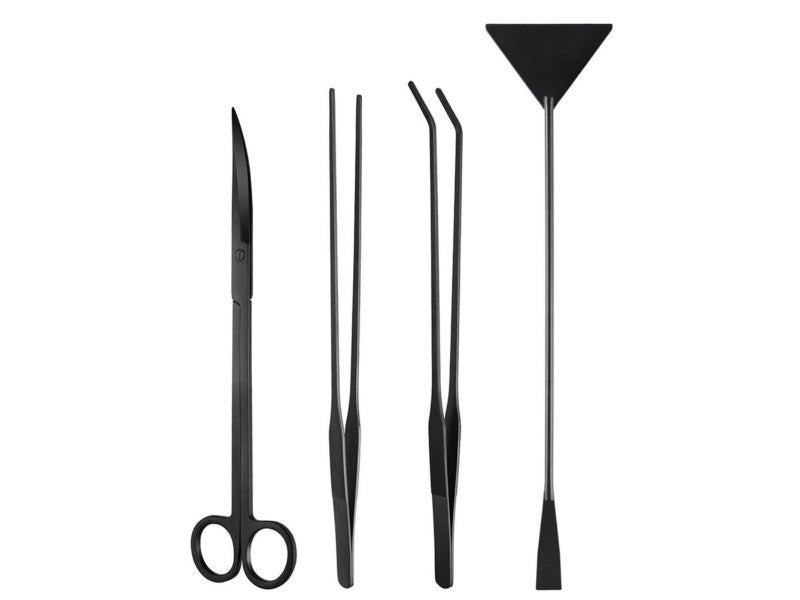 Aquascape Tools Kits, 4 in 1 Anti-Rust Stainless Steel Aquatic Plant Tool Black Carousel 2