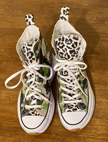 Converse high-top camouflage/leopard boots Carousel 1
