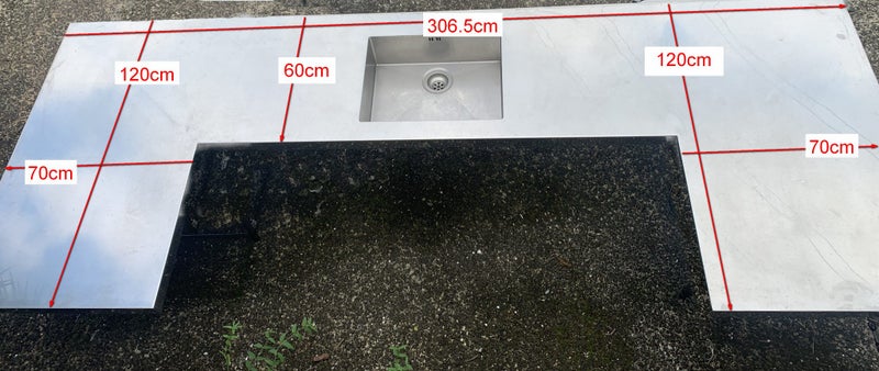 Stainless steel bench /sink Carousel 1