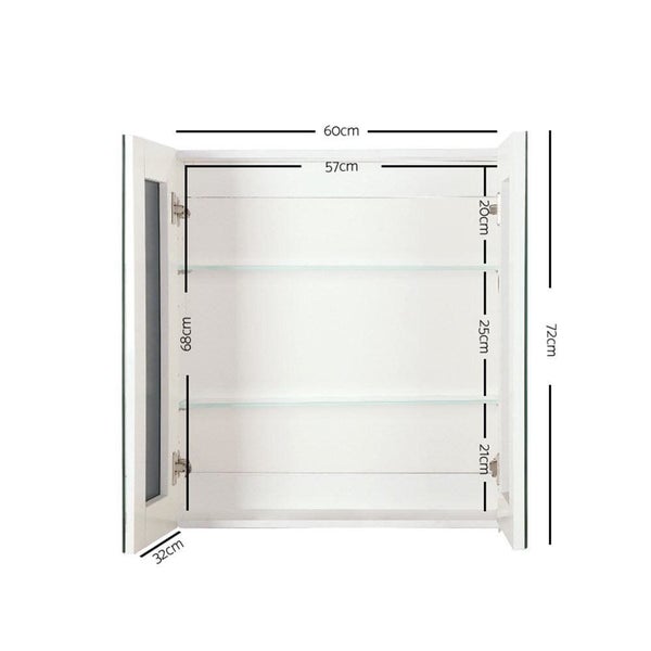 Cefito Bathroom Vanity Mirror with Storage Cabinet - White63039328293379111