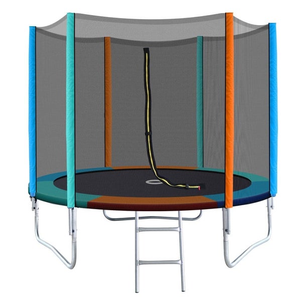 8ft Trampoline Round Trampolines Kids Safety Net Enclosure Pad Outdoor Gift M... Carousel 1