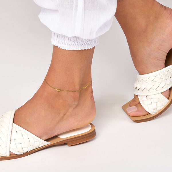 Sterling Silver Dolphin Ankle Bracelet, 10 Inch, Adjustable Chain Carousel 1