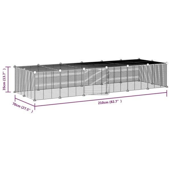 28-panel Pet Cage With Door Black 35x35 Cm Steel Tooabpk Carousel 2