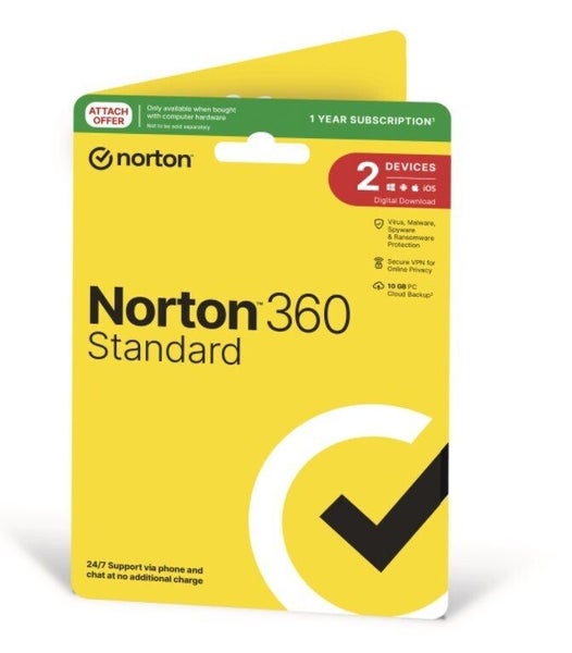 Norton 360 Standard 10GB AU 1 User 2 Devices 12MO GENERIC ATTACH RSP DVDSLV GUM Carousel 1