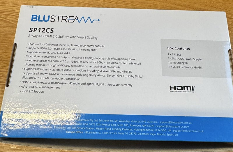 Blustream SP12CS HDMI Splitter Carousel 2