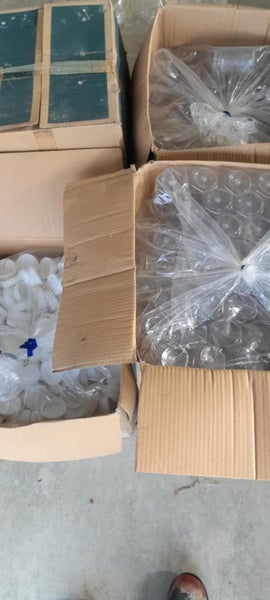 500gm hexagonal plastic honey pots with lids Carousel 1