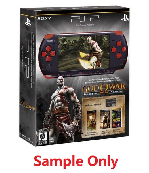 God Of War Edition PSP3000 Black Red PSP in 6.60 PRO-C 64G Cable and Pouch Carousel 2