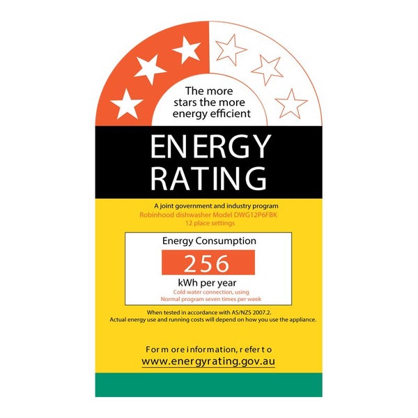 Robinhood 60cm Freestanding Dishwasher - Black (DWG12P6FBK) Carousel 2