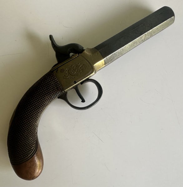 Antique 19th century Percussion muff pistol Carousel 2