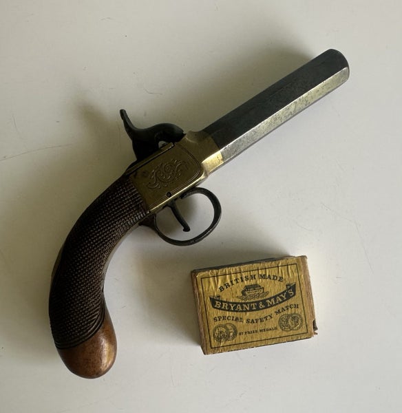 Antique 19th century Percussion muff pistol Carousel 1
