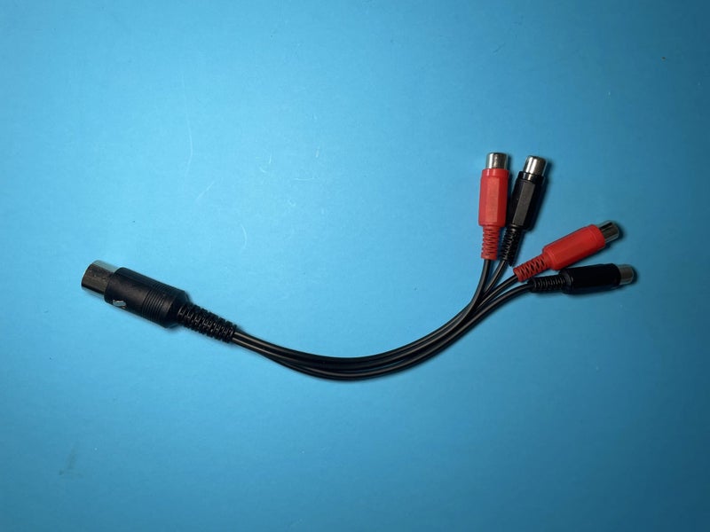 5 Pin male DIN to RCA female adapter cable for Tape interface (Quad, Niam, etc) Carousel 1