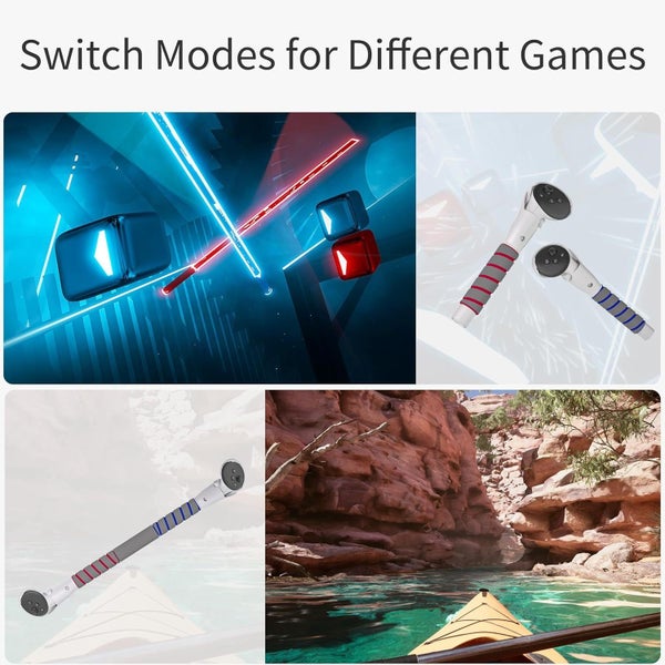 Meta Quest 3 VR Controller Grips - Beat Saber Handle Extensions for Enhanced ... Carousel 2